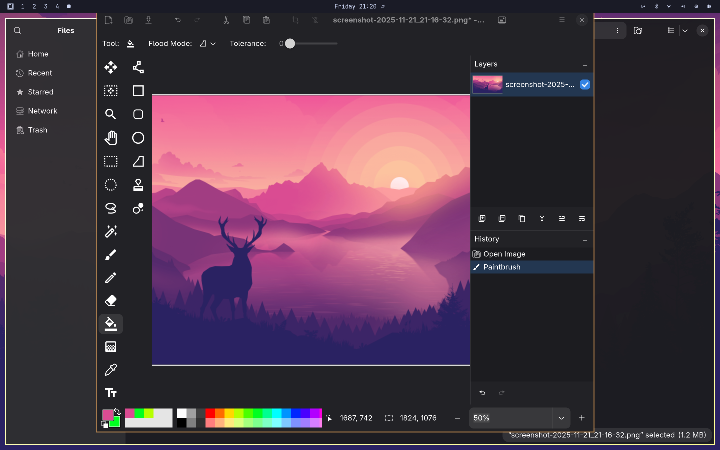 Файловый менеджер и системные настройки Linux
